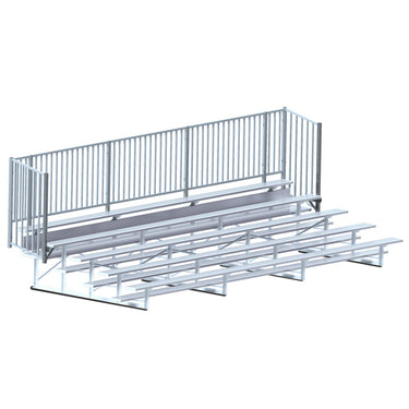 Bleacher - 21 ft. (5 Row - Single Foot Plank with Guard Rail) - Enclosed